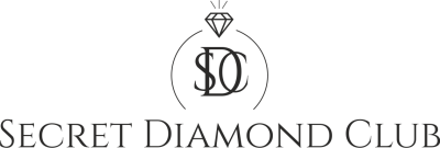 Лого на Secret Diamond Club с диамант и инициали SDC.