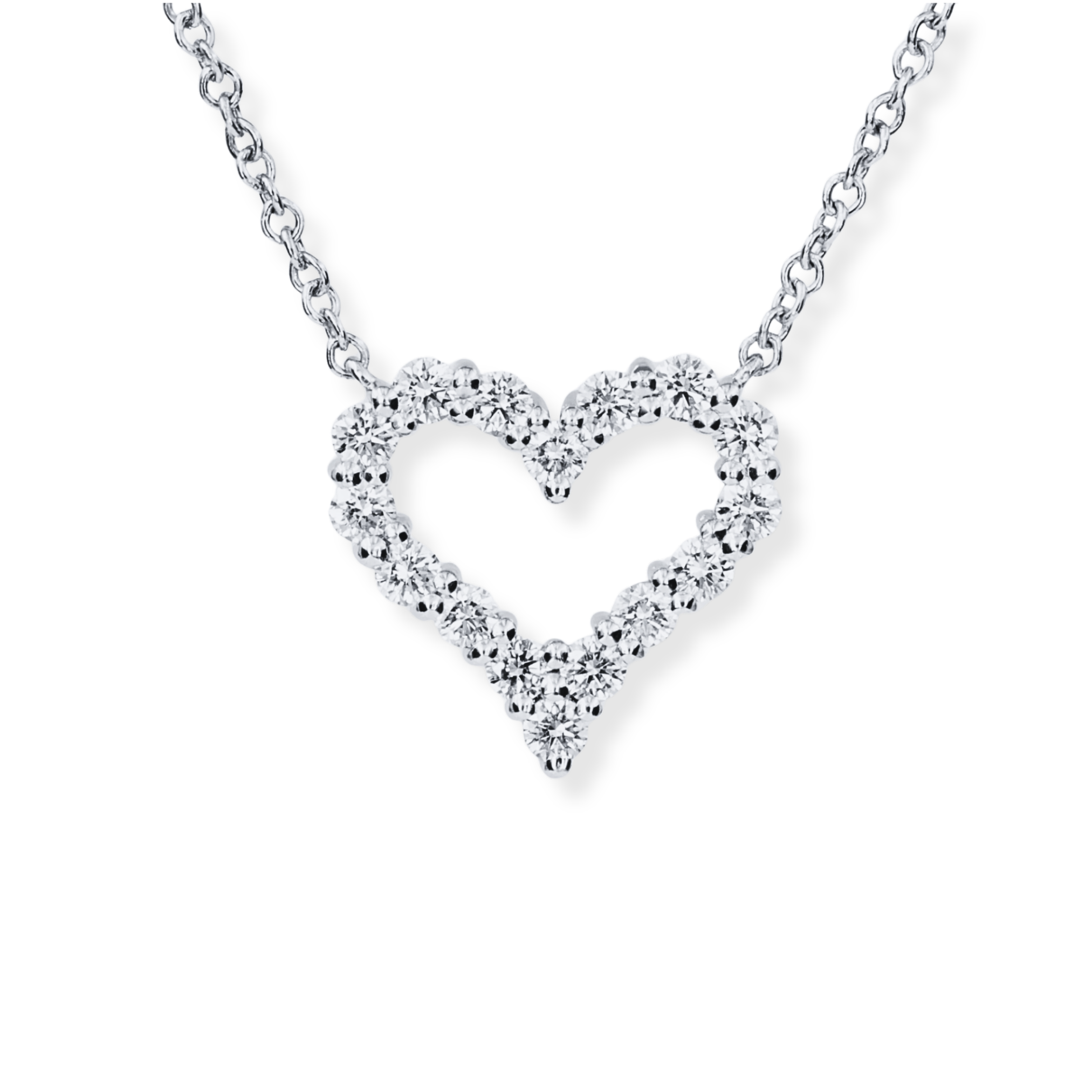 6 mm Сребърно колие с мойсанит Amore