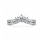Сребърен пръстен с мойсанит Crown