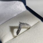 Сребърен пръстен с мойсанит Crown - Image 5