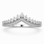 Сребърен пръстен с мойсанит Crown - Image 4